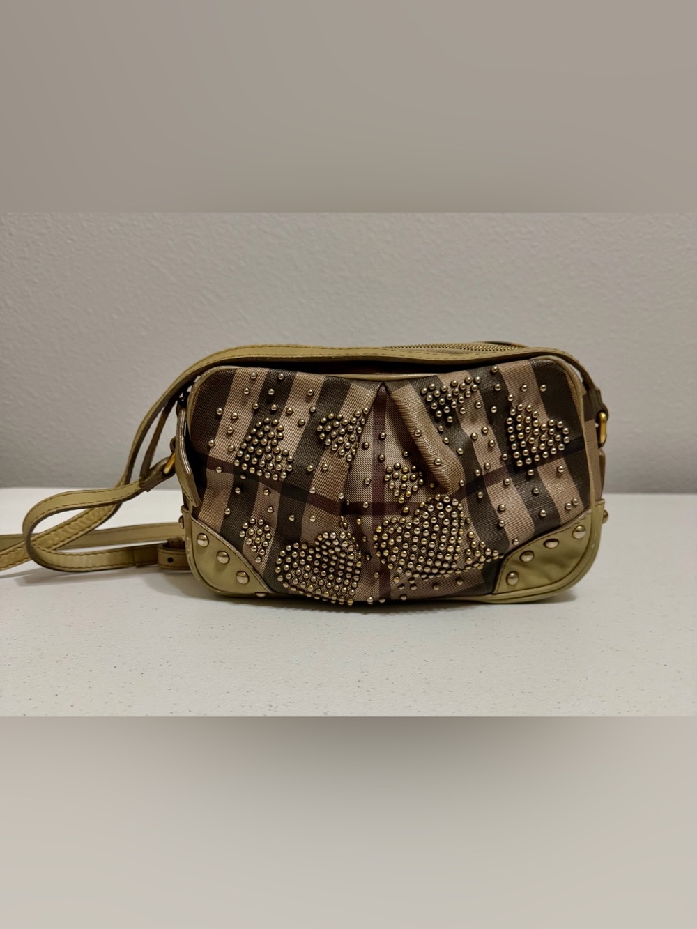 Burberry Studded Heart Crossbody Bag in Brown - Picture 13 of 13
